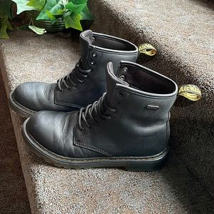 Dr. Martens lace up waterproof combat boots